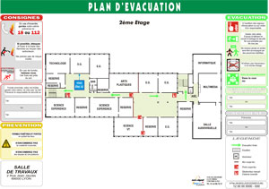 Plan évacuation incendie
